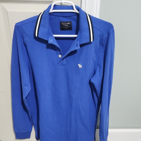 Abercrombie & Fitch Royal Blue Polo with White Accents - Picture 1 of 2